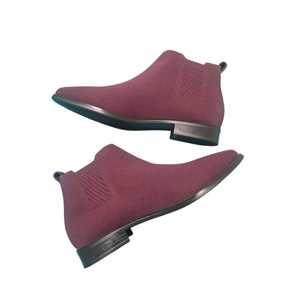 Vivaia Ryan Square Toe Slip-On Chelsea Boots Water Resistant Red Size 39 S10
